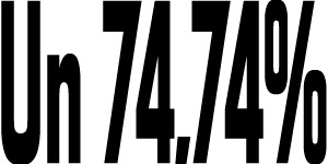 Un 74,74%
