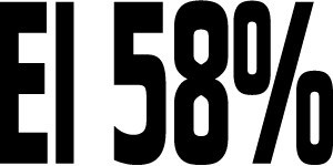 El 58%
