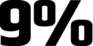 9 %