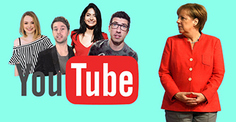 Merkel und die vier Youtuber