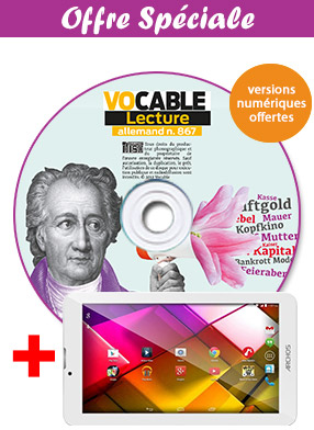 Les CD audio de lecture allemand + la tablette tactile