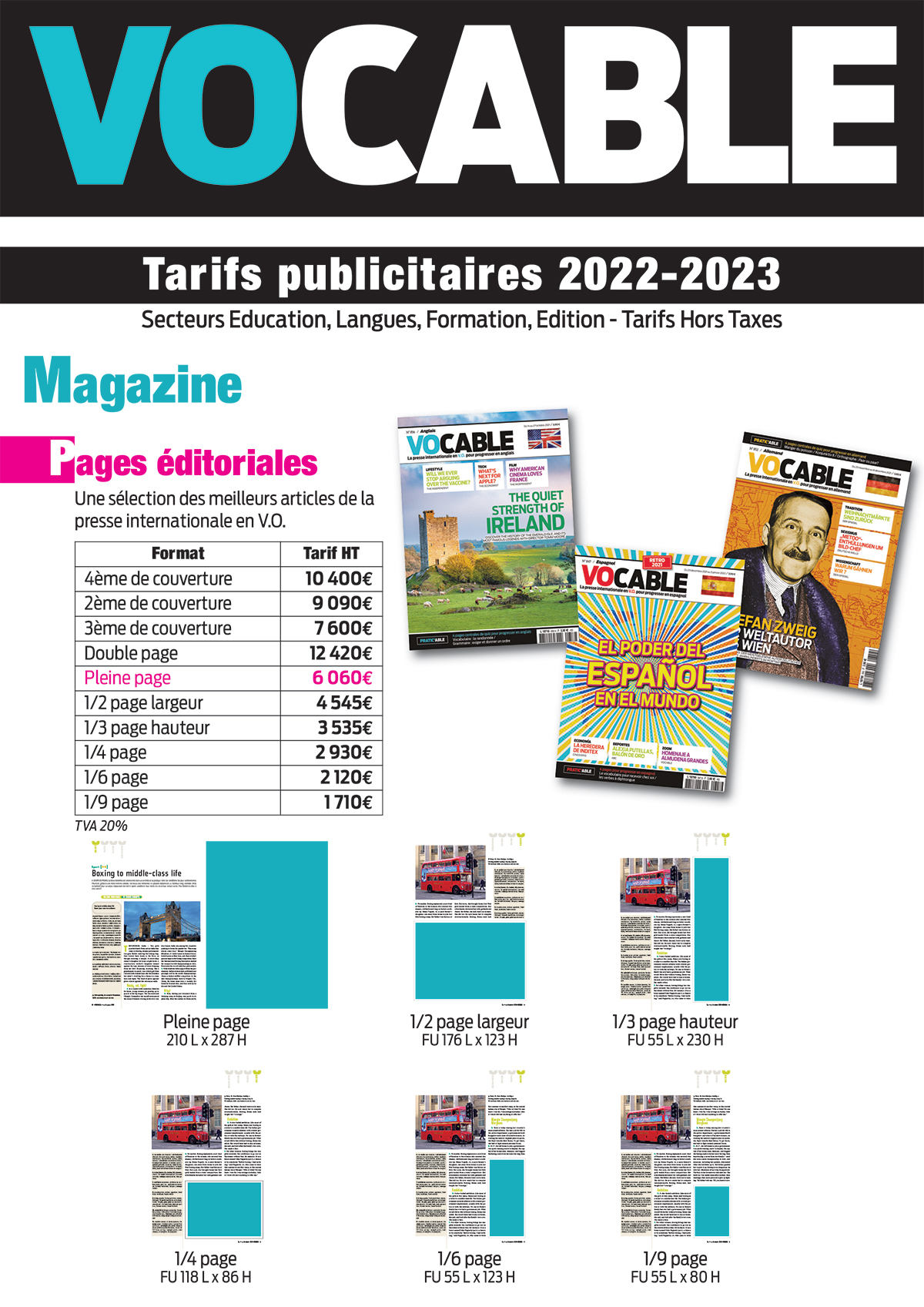 Tarifs Print